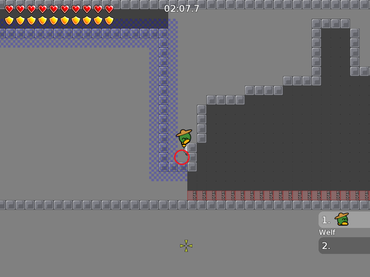 you can add 1 hookthrough tile (or mark the hookthrough below as unhookable)