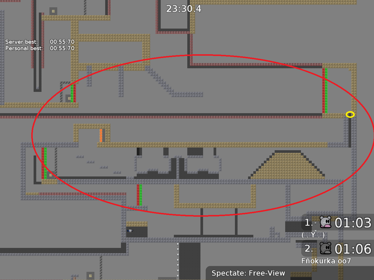 you can cheat jetpack here, add check line 4 at the yellow circle (you cheat jetpack, if you go in check tile 5 and then go back into the jetpack part, grab jetpack and go into tele-> you are at tele 5 with jetpack)