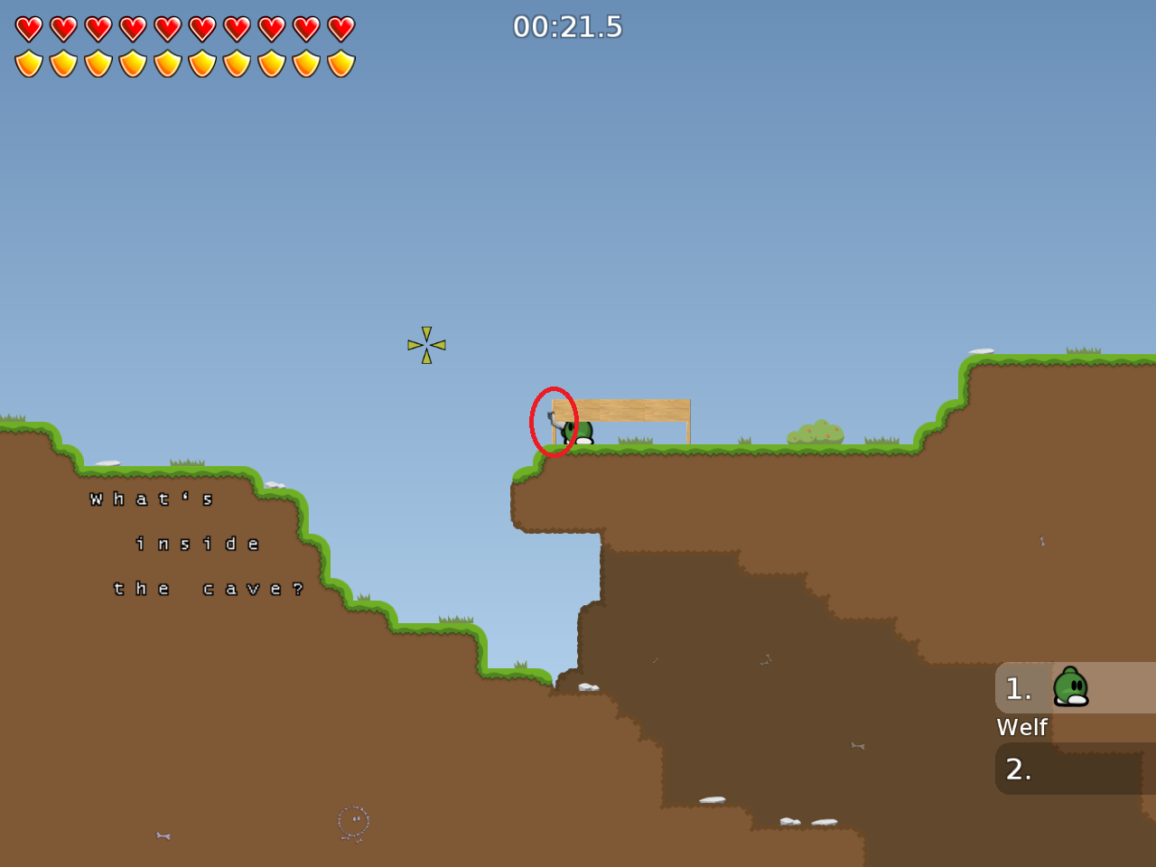 decide if it should be in front or behind the tee, not both