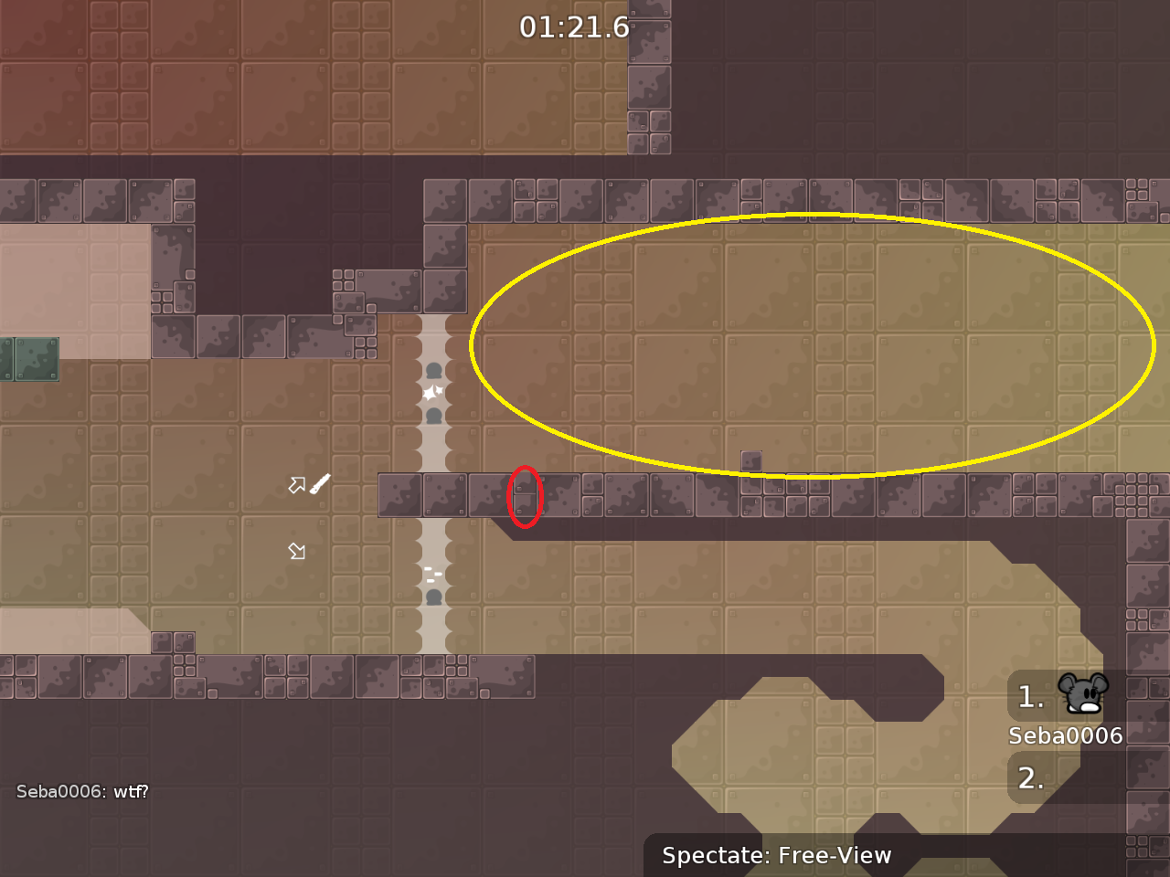 red: design bug; yellow: part is still unbalanced (mappers decision)