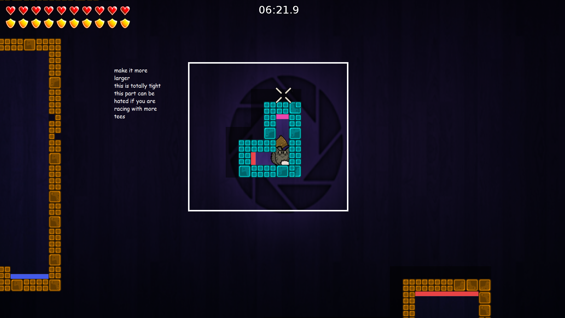 give this more space, it is so fucking small, <br />that you would rage,  if more tees are blocking this way