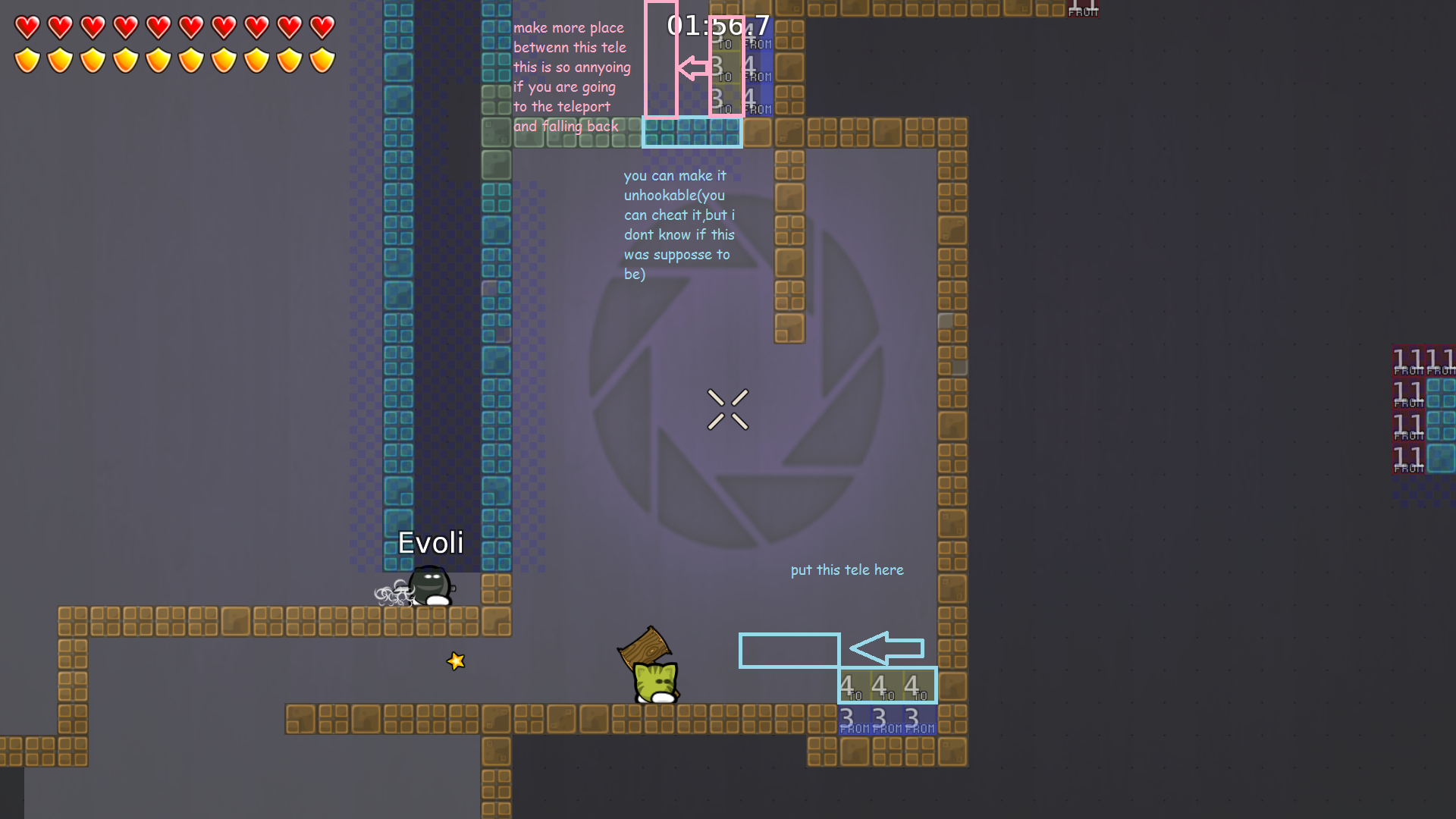 give this teleports more space between the teleports