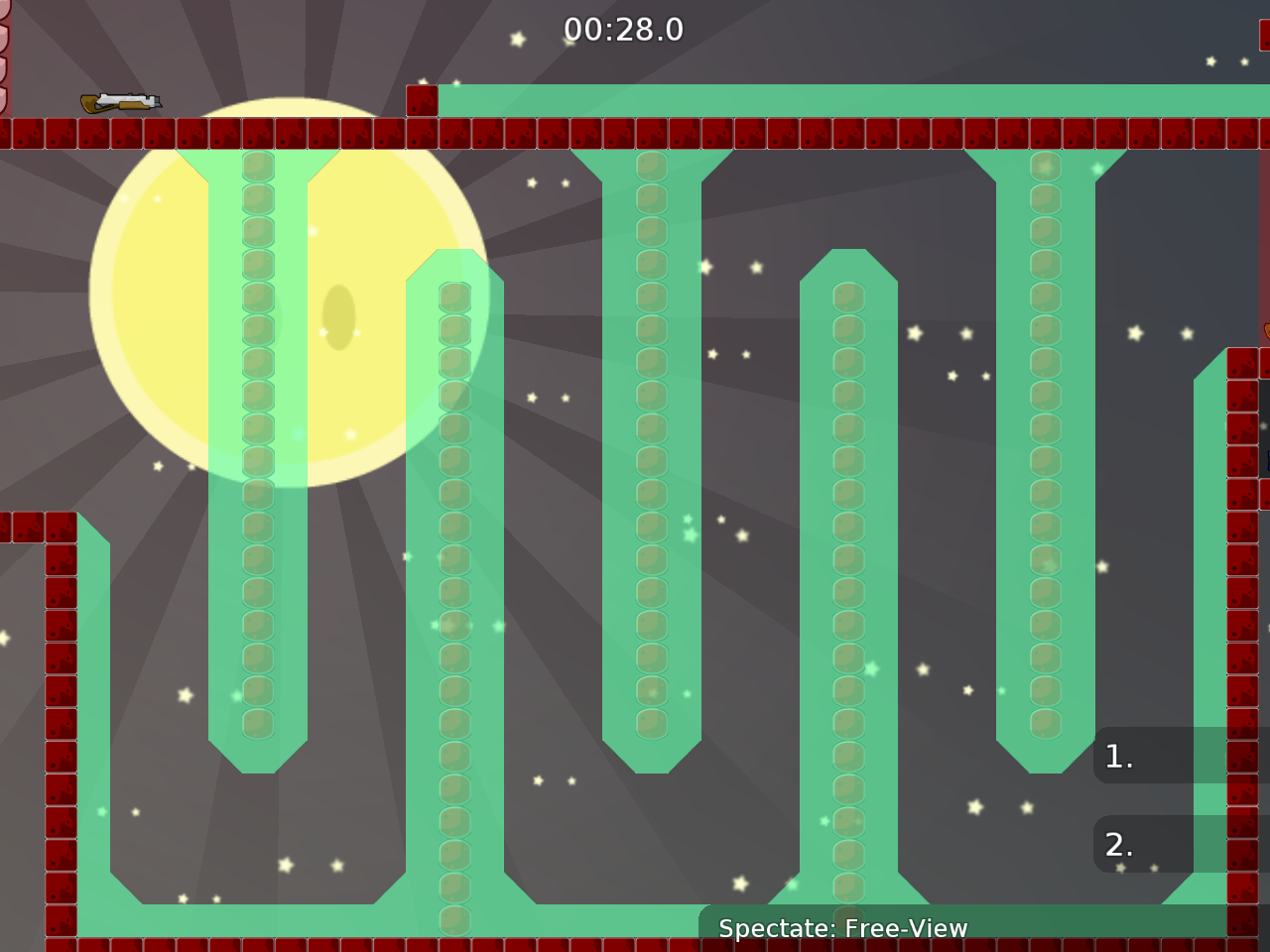 The teleport graphics shouldn't be in front of the hookable graphics