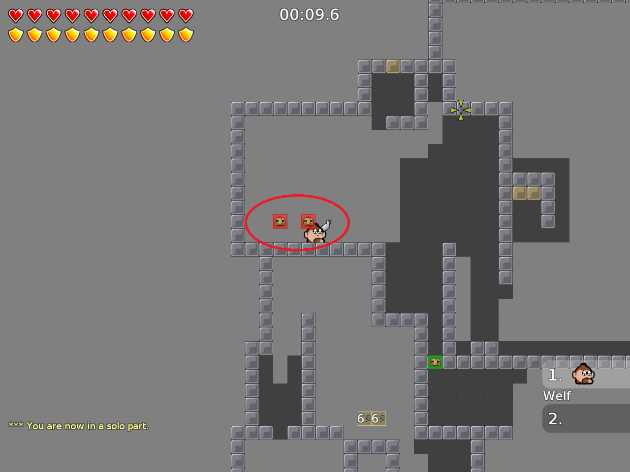 add solo on tiles (if many ppl spawn at the same time they somehow dodge the solo tile