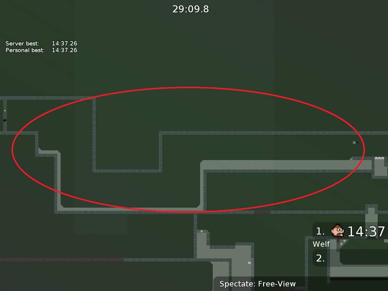 this part was boring somehow, can you make some tighter parts or some teles, which you have to dodge? (mappers decision)