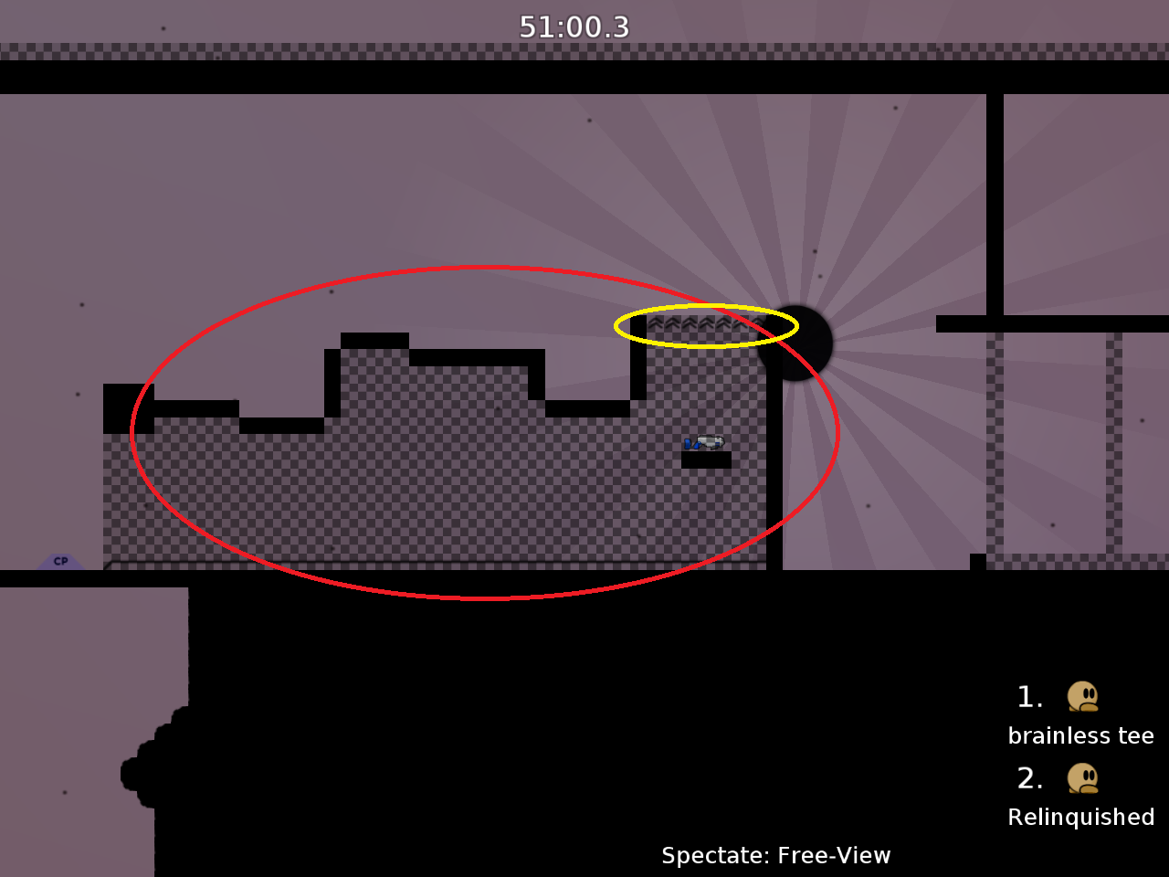 in my opinion you should change the freeze color, these finish line tiles are really confusing and weird