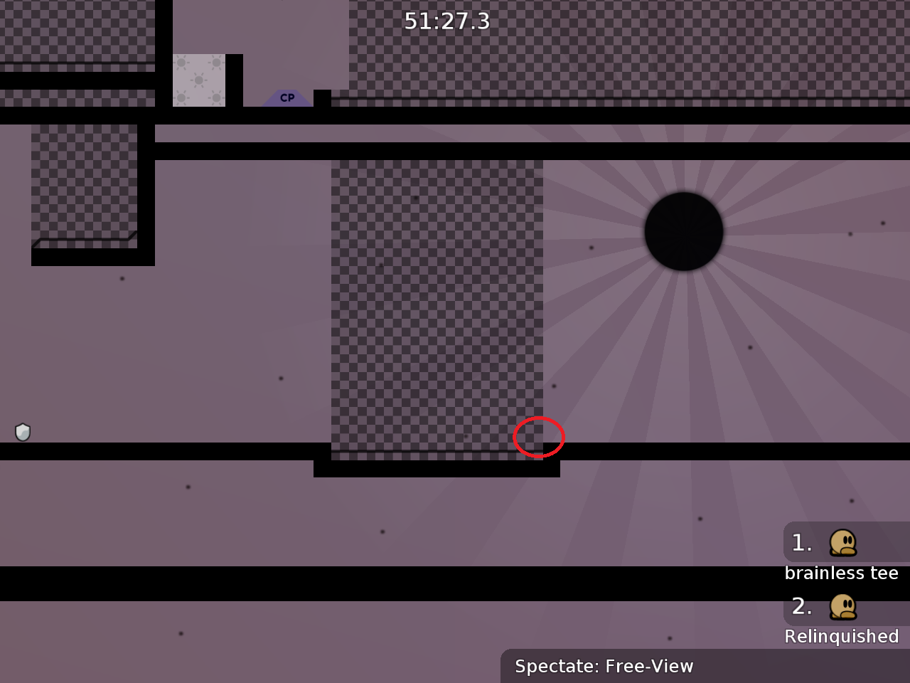 you should think about removing freeze here (or add a speed tile), failing on corner is annoying