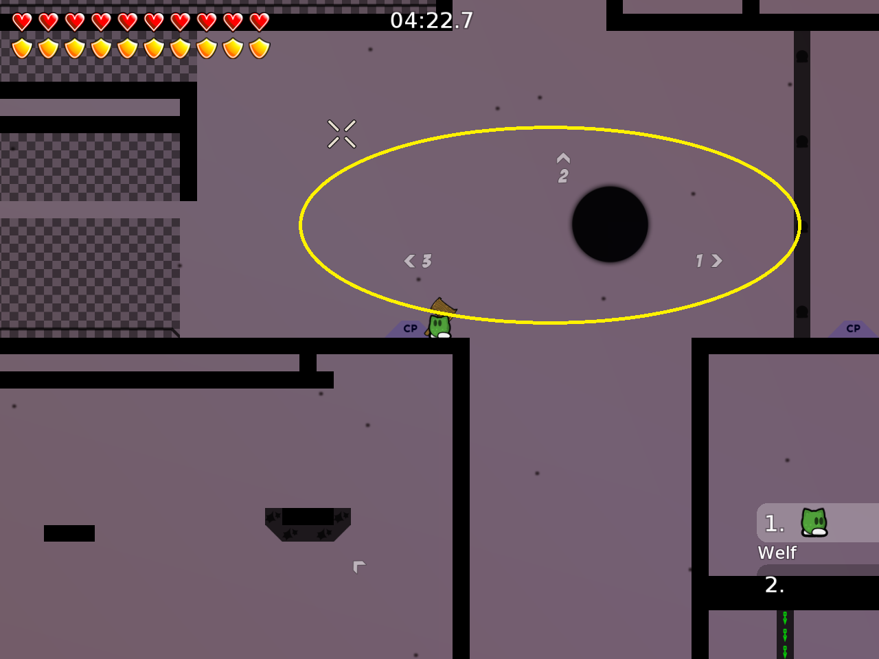 use "entities off" tiles, so people can see these numbers (in every part with numbers