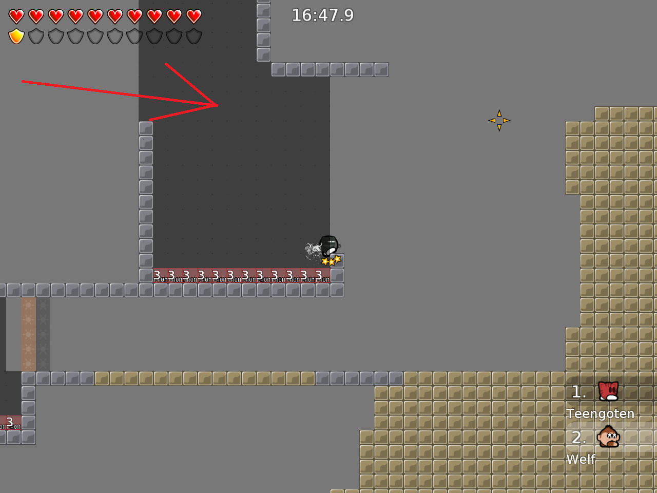 maybe cheatable ^^ (with hammer from left)