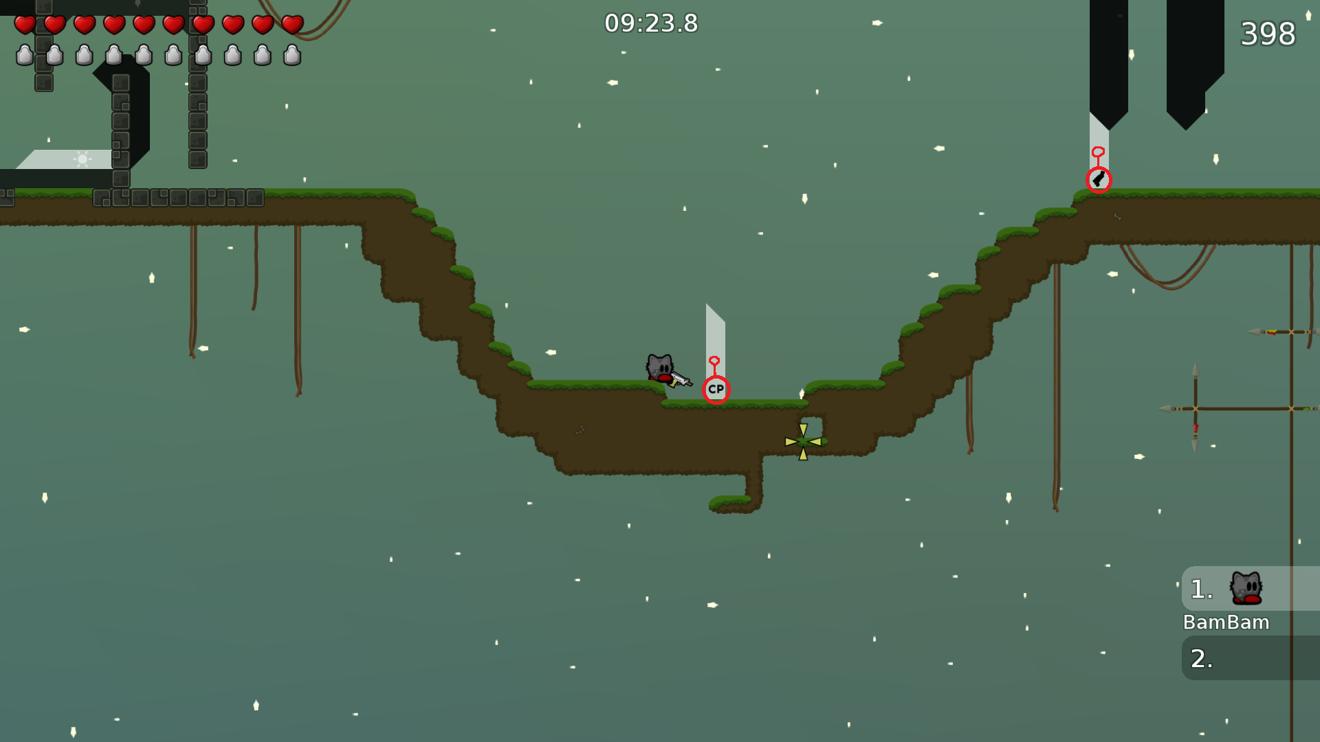 Move the CP mark up 2 tiles.<br />(suggestion)