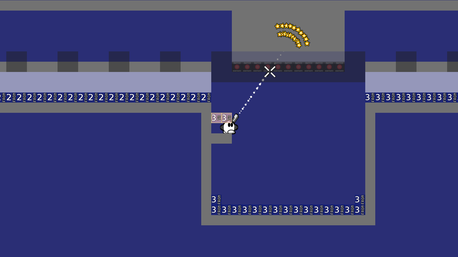 you forgot to add game tiles there (unhookable)