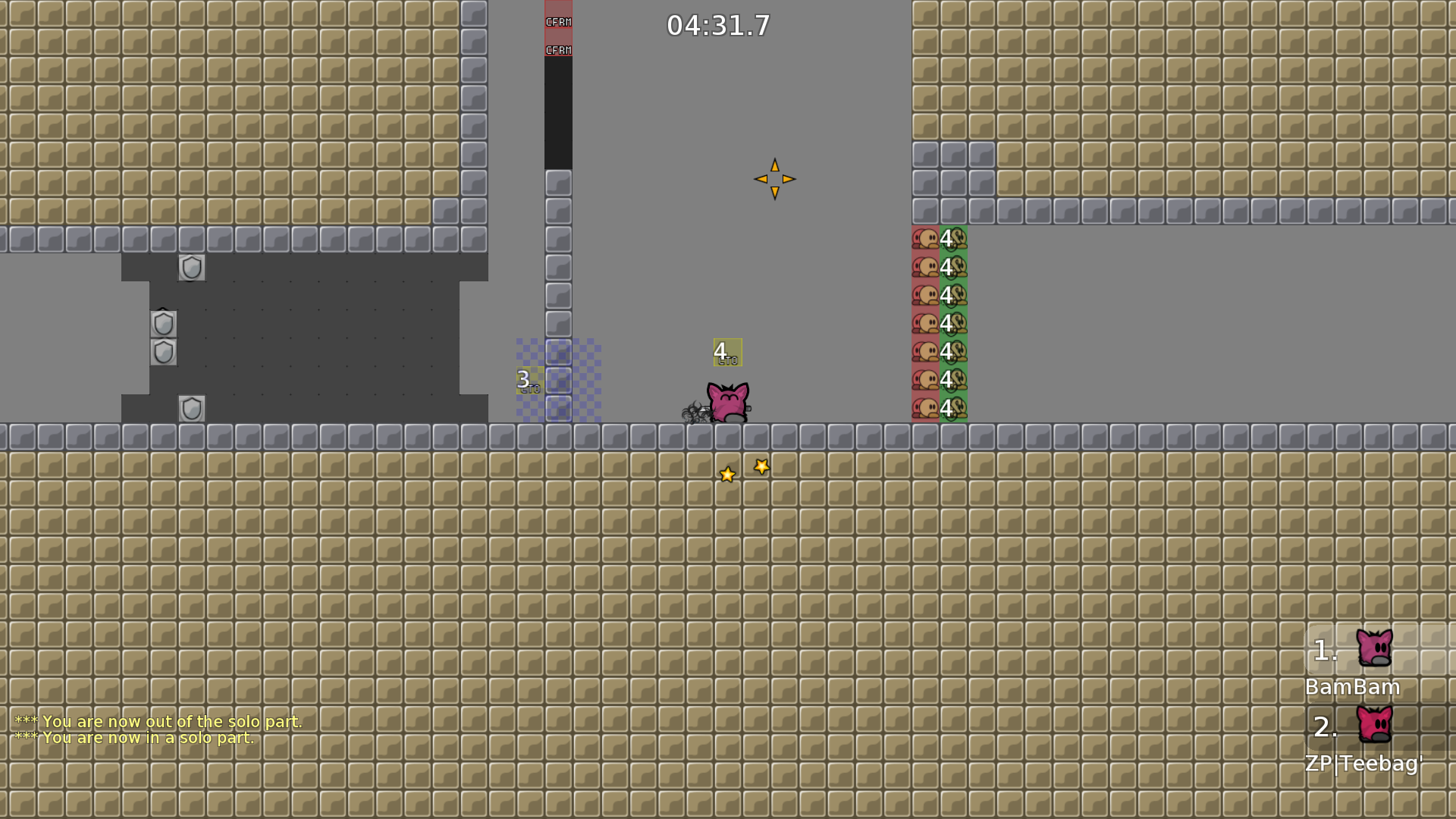 Unfreeze at tele please, and you don't need the hookthrough <<