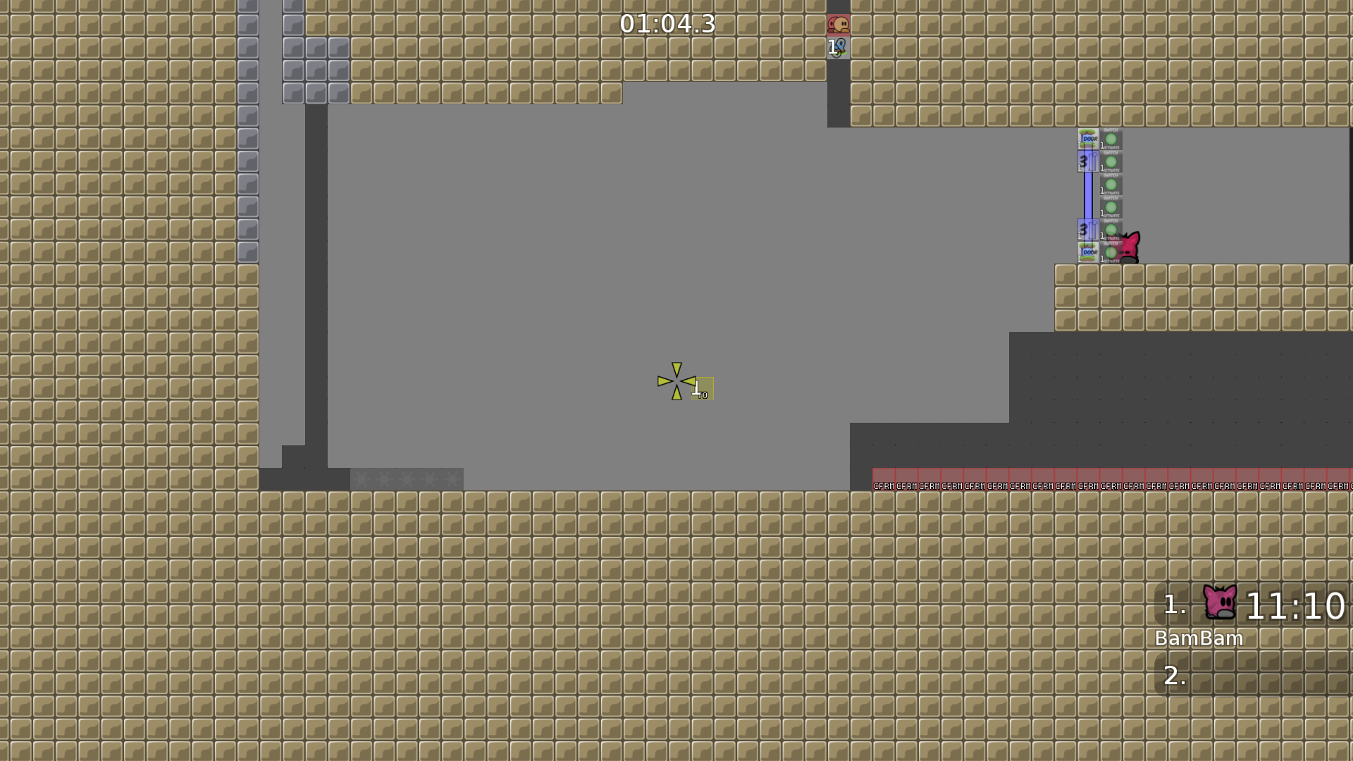 That should be Cto, the tele >> just tp's you to the start tiles.