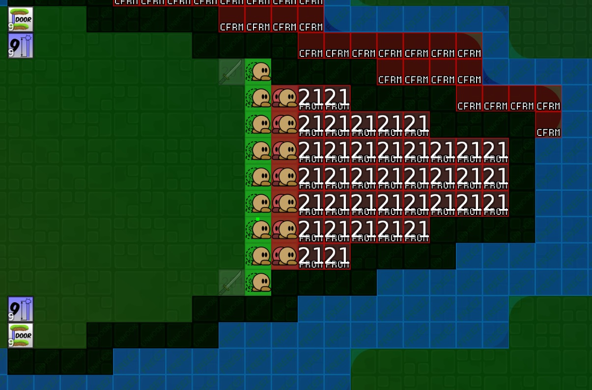 add another row of solo off, if you're unlucky you can ninja through and get stuck in solo part