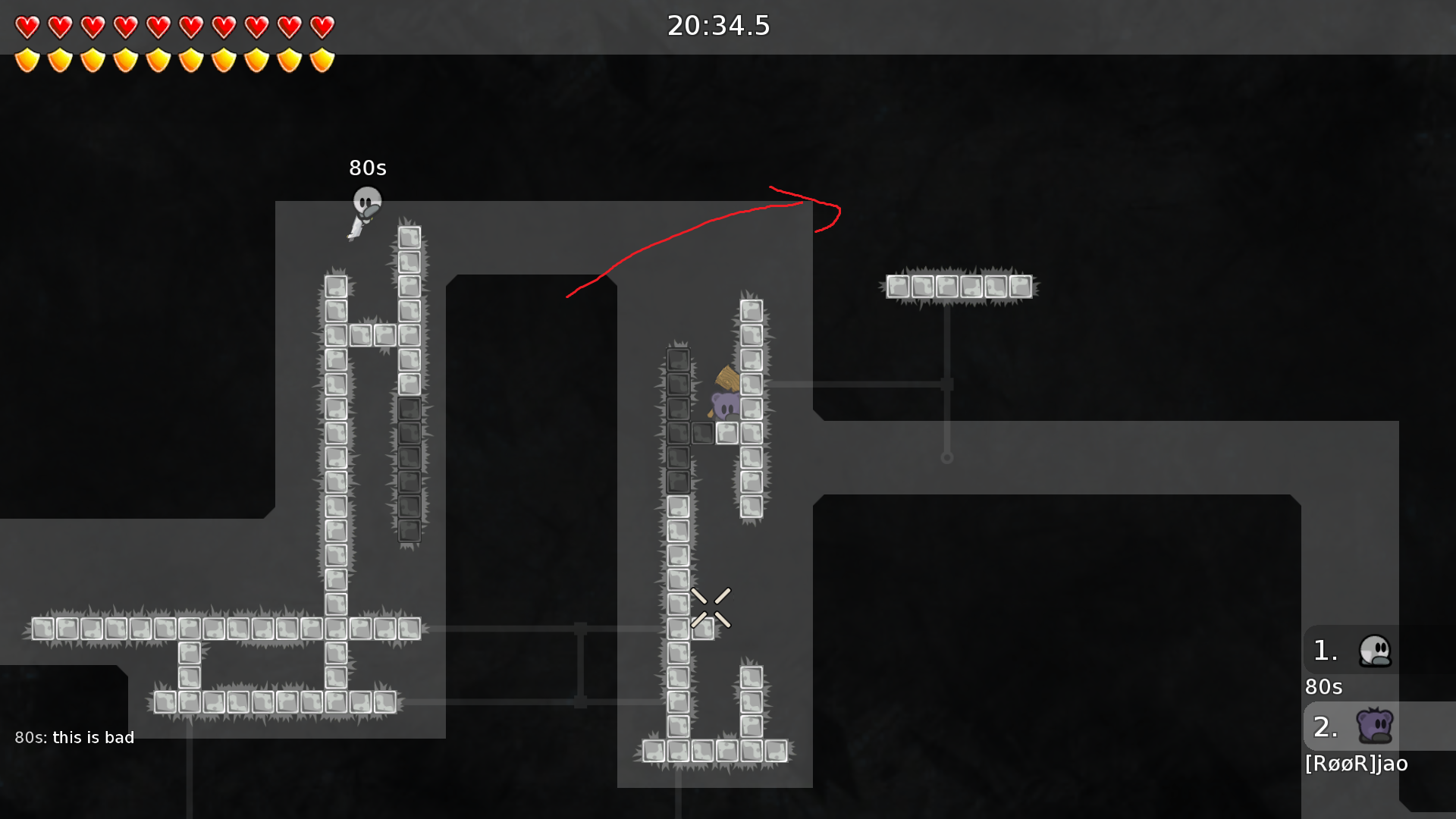 you can hammer your mate to the platform, skips like 5 parts