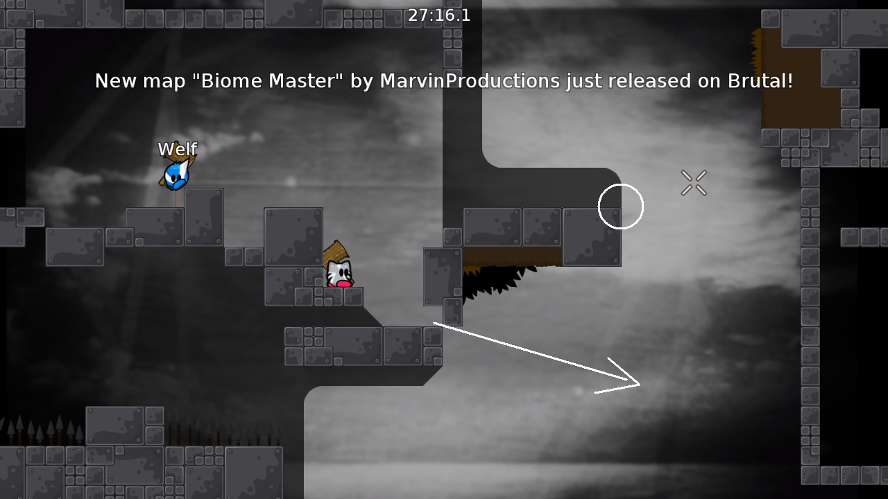 With some luck I can throw him on the corner or catch where the arrows is. I would add freeze on the corner, the second 'cheat' is dangerous.