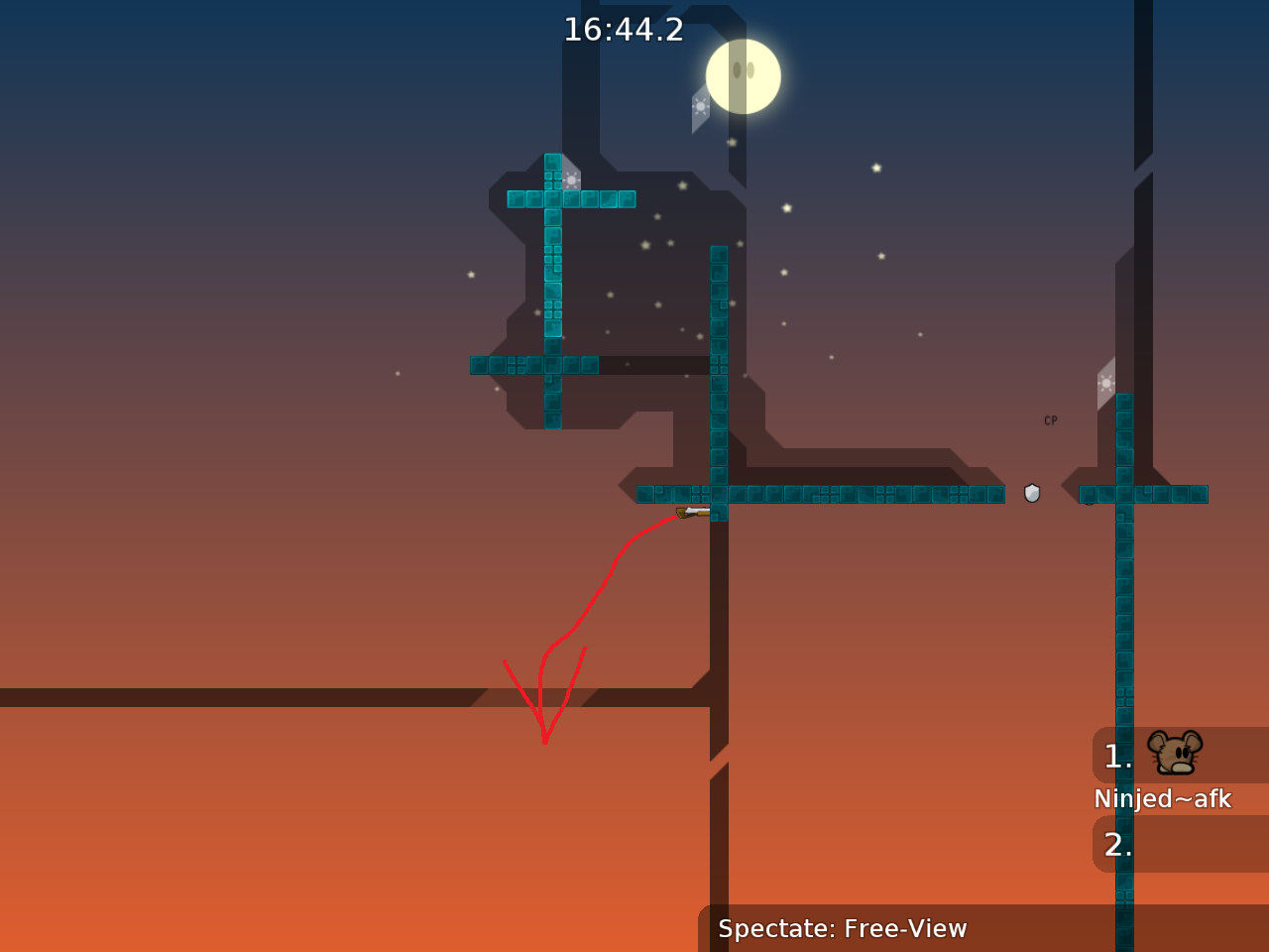 you can go down with shotgun and cut like 60% of the map