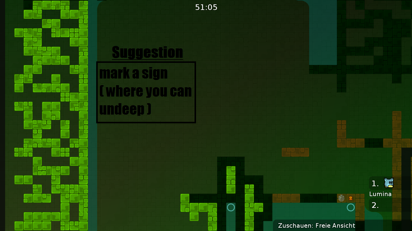 Add here a sign to let tees know, there is undeep.