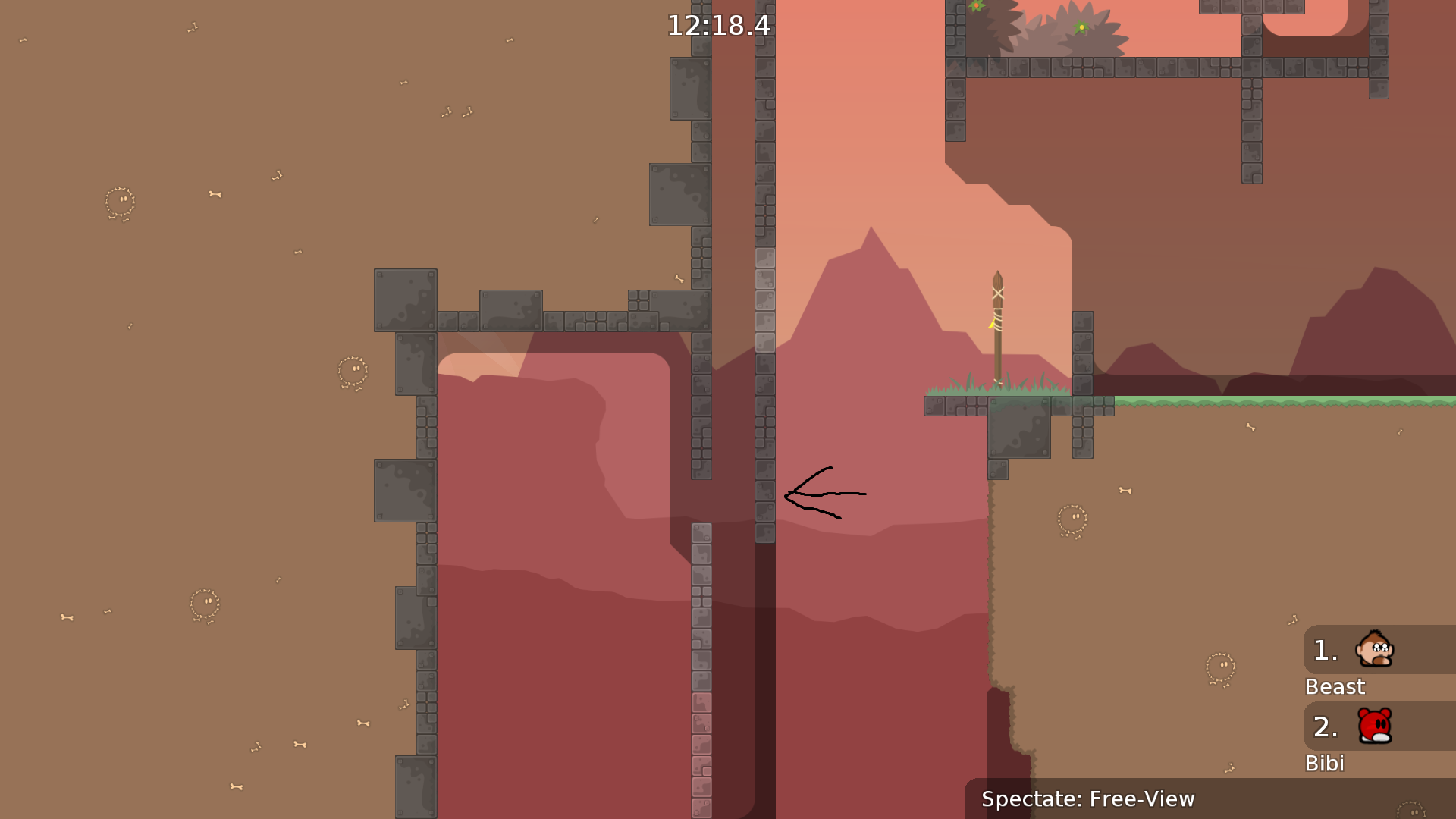 hammer where the arrow is, ez