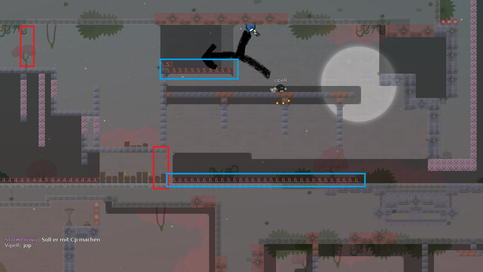Once both got into FROMTELE5 thats the end, just add CPs there on Sides (Cange Bluemarked Tele to CFRMTele)