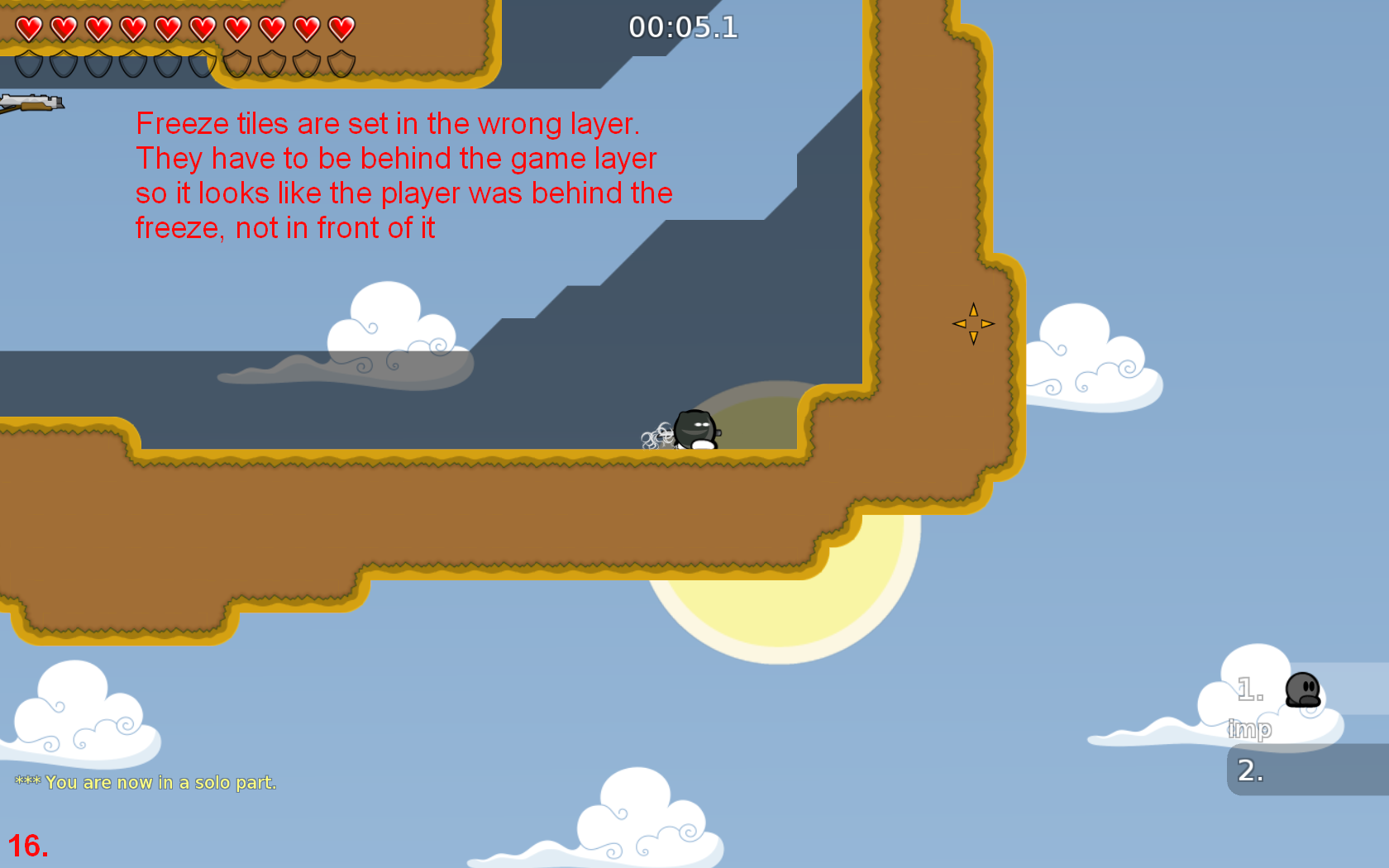 I meant below the game layer