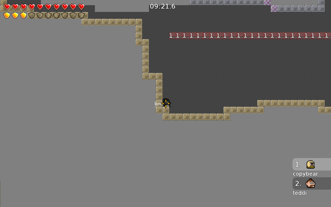 Maybe make the tele1 just 1tile longer? i found this fail very annoying/unnecessary