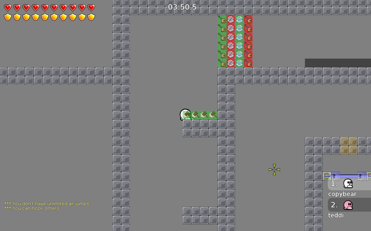 I can easily jump up first and get hammer which the makes the part much easier. I would make the platforms higher so I have to use dummy.