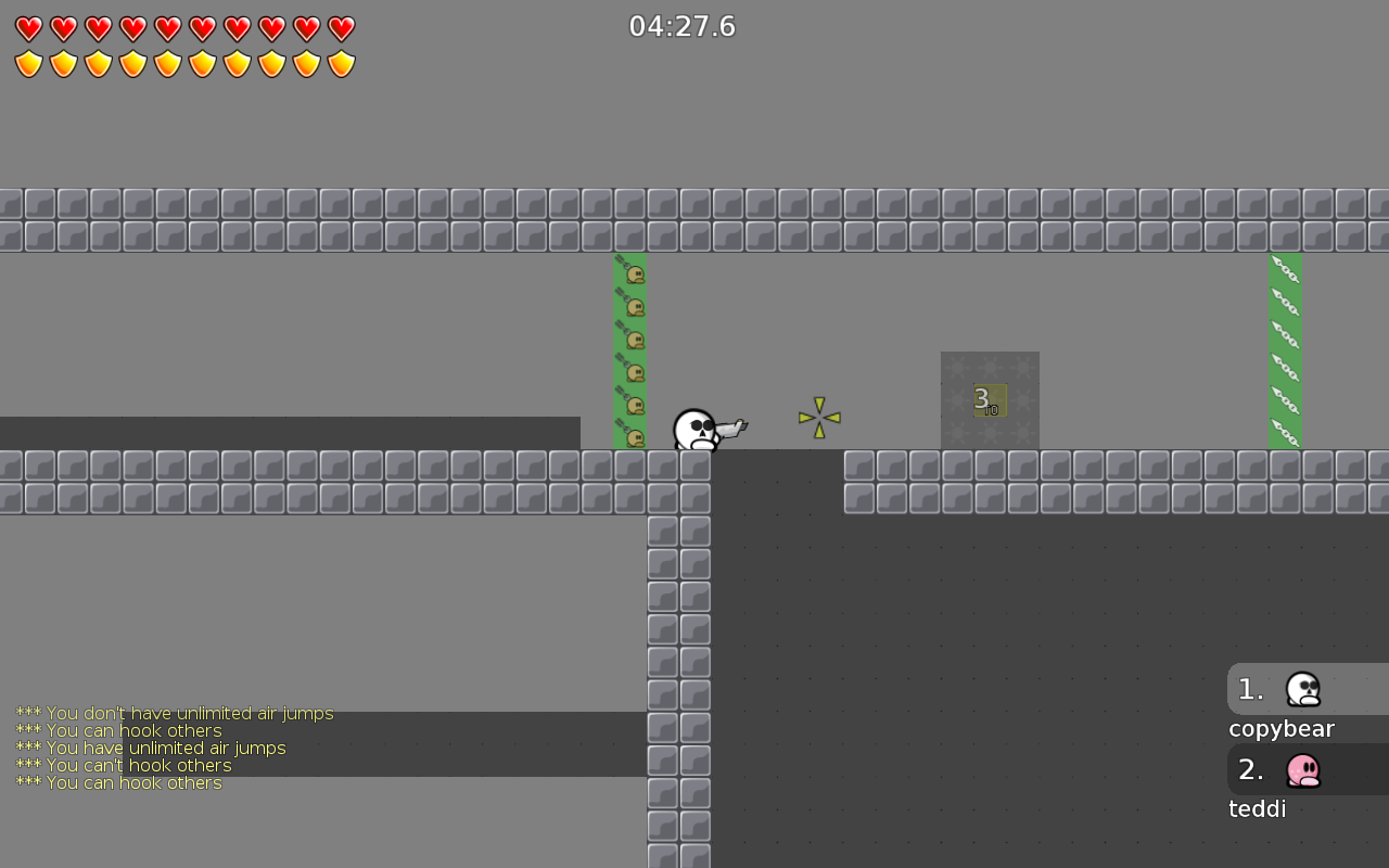 Same here :D add an "cant hook others" (same with the endless hook!) for the way back like you did on the left side of the freeze :)