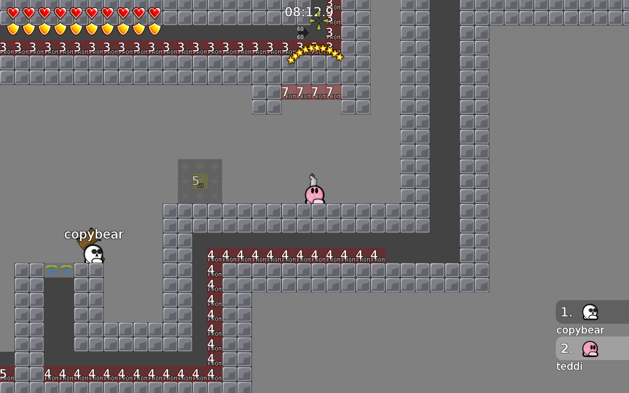 again missing teleport (4) and the "back" tele 7 has no spawn/teleto-tile