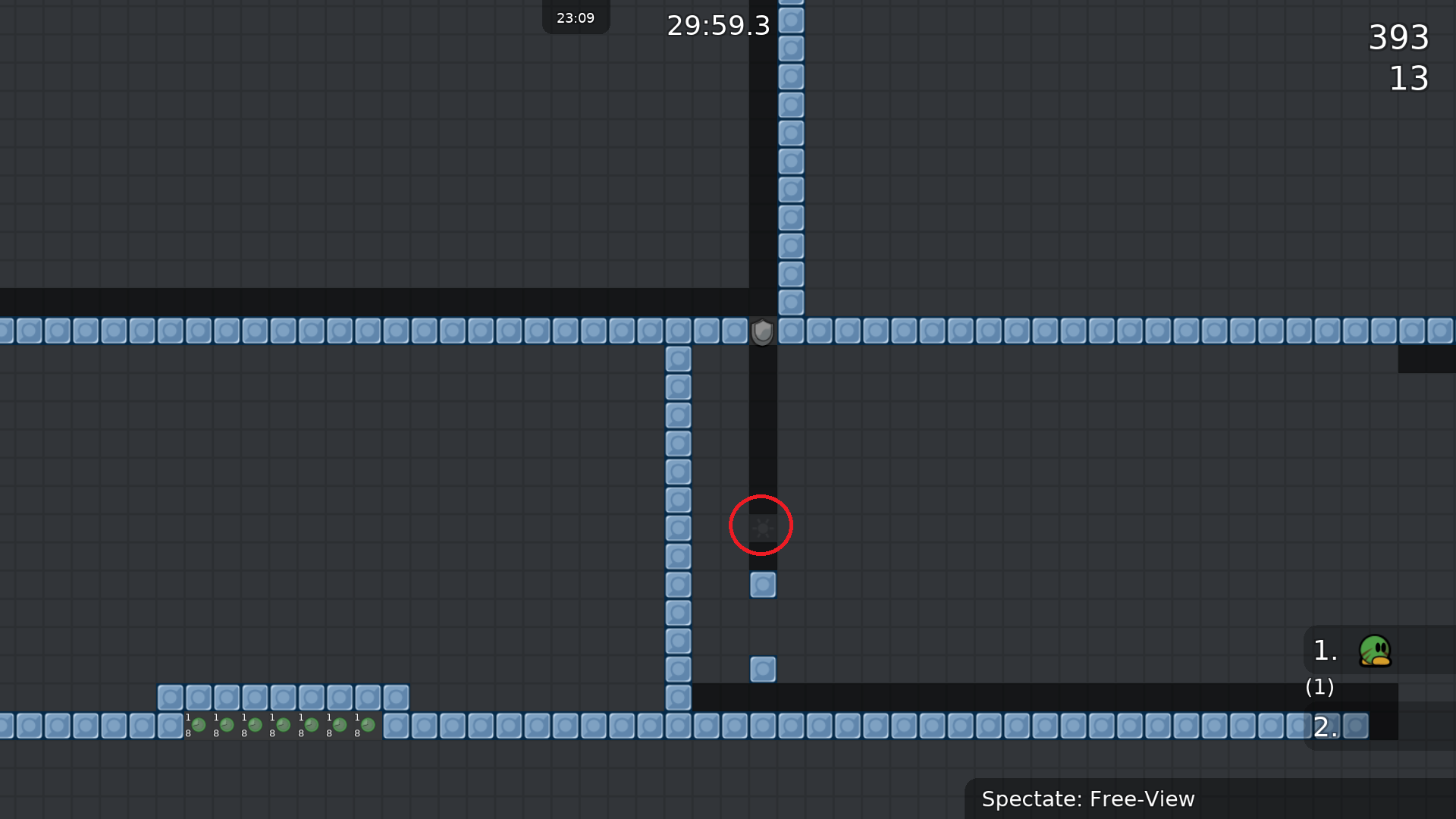 Red: Mark the unfreeze.