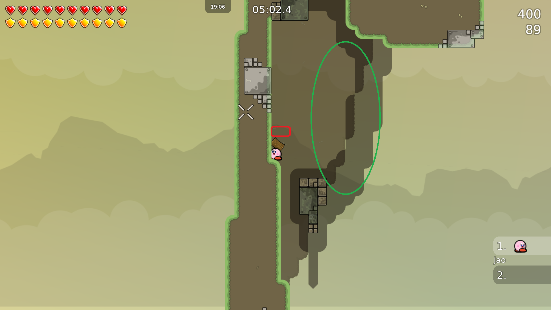 Red: Place these TO-teles at a better spot that won't cause blocking and people running into freeze after getting ported.<br />Green: Make sure that it's easy to differentiate between cave and freeze design.