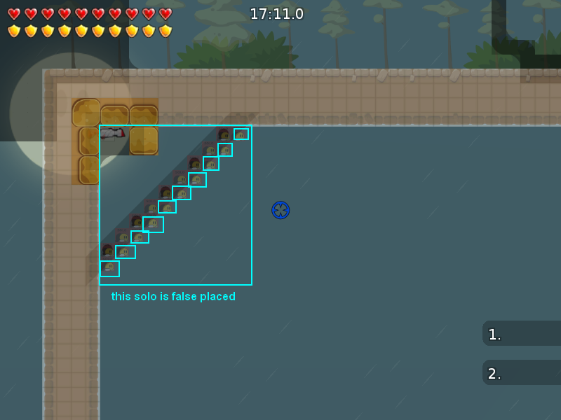 place the solo right