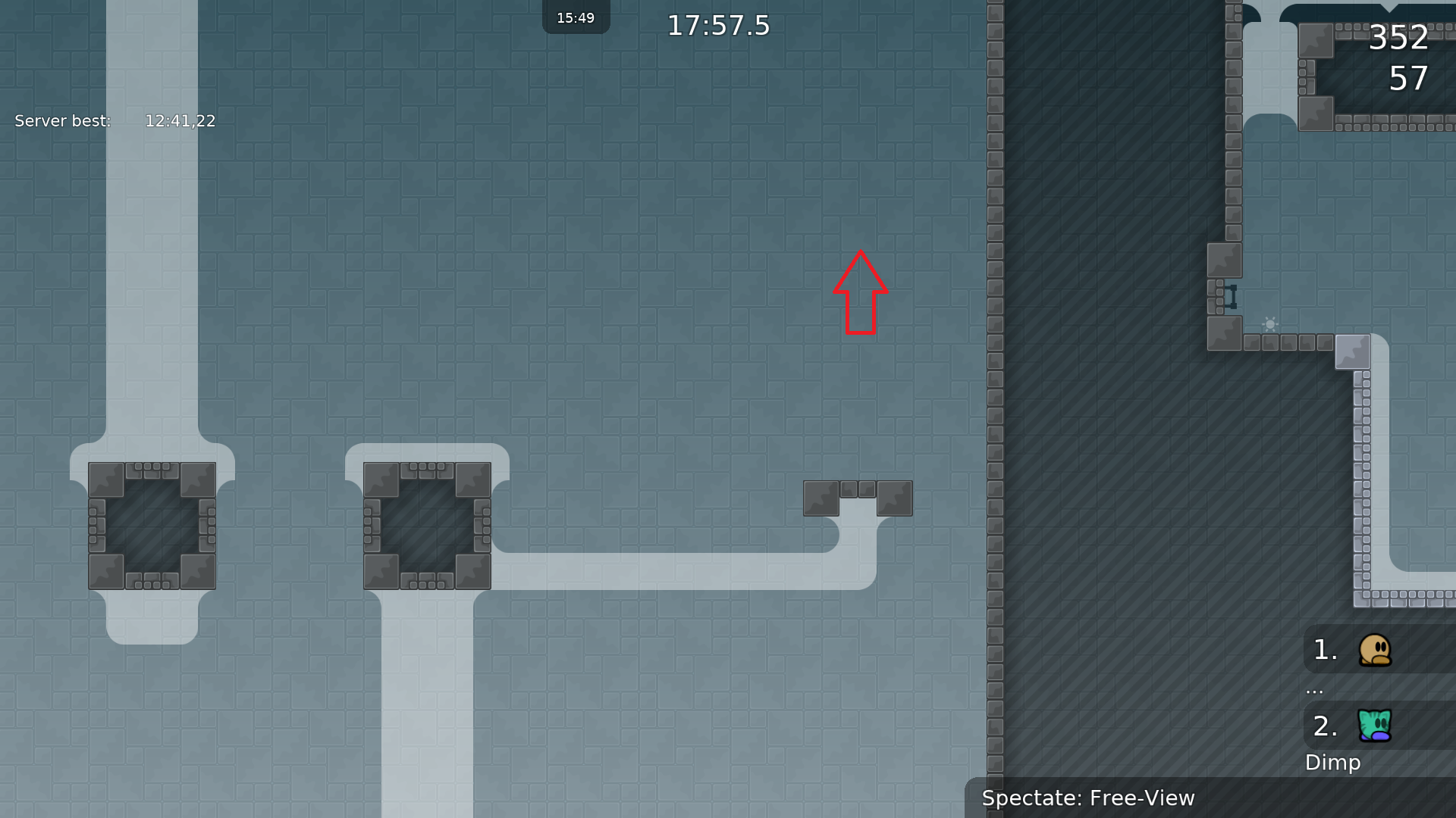 Here should be an arrow marking