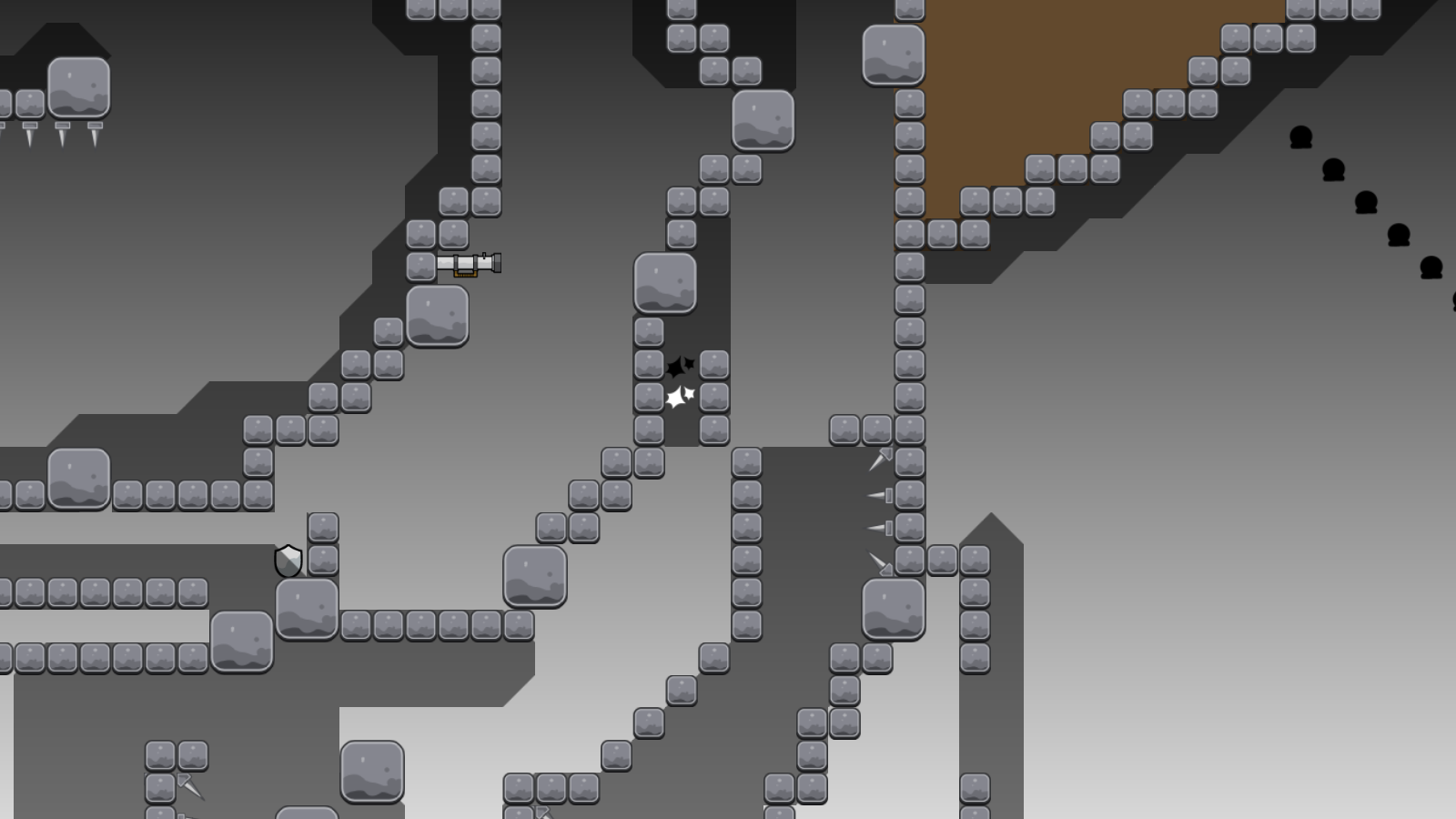 wrong markers for deep, the ones you used are for jumps (check whole map)