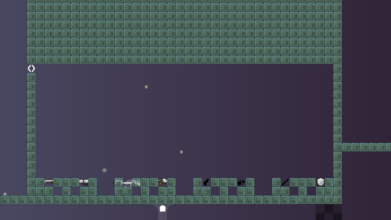 finish room one tile lower, so the unhookable tile doesn't repeat itself endlessly (doesnt look good imo)