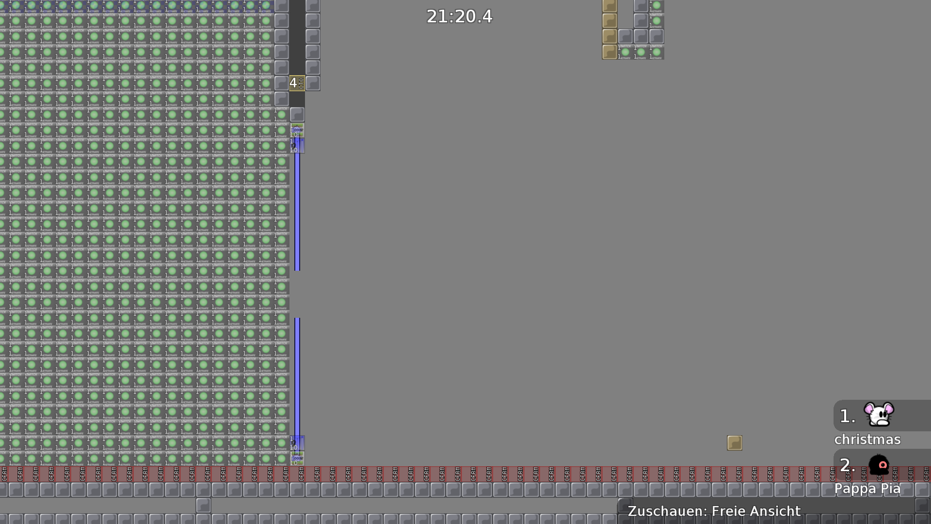 There is a random block you can't see and on the top right there are random switcher...