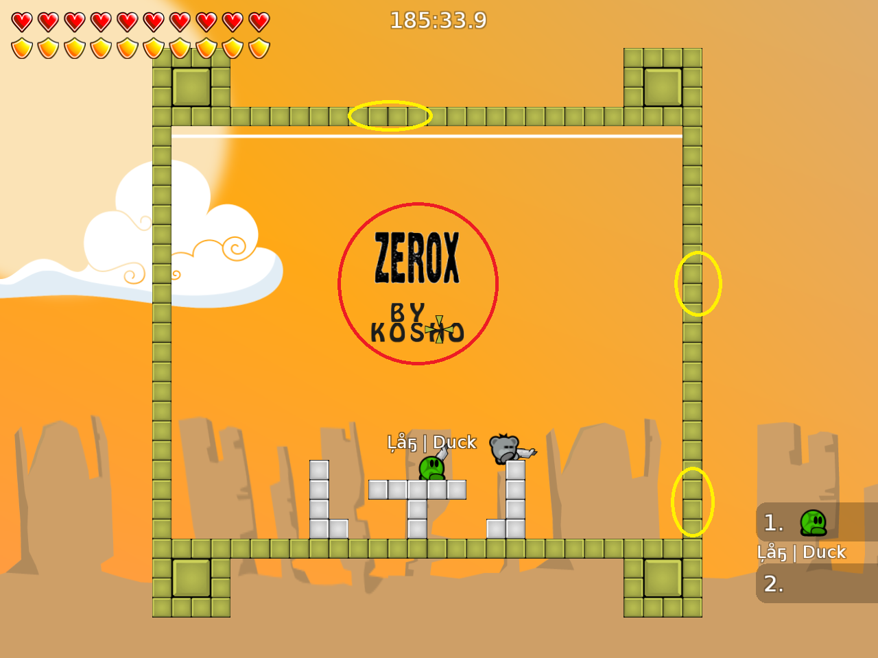 red: "ZEROX" may not be HD; yellow: you randomly tourned these tiles around, sometimes in map it looks weird so you can change it (in whole mapp)