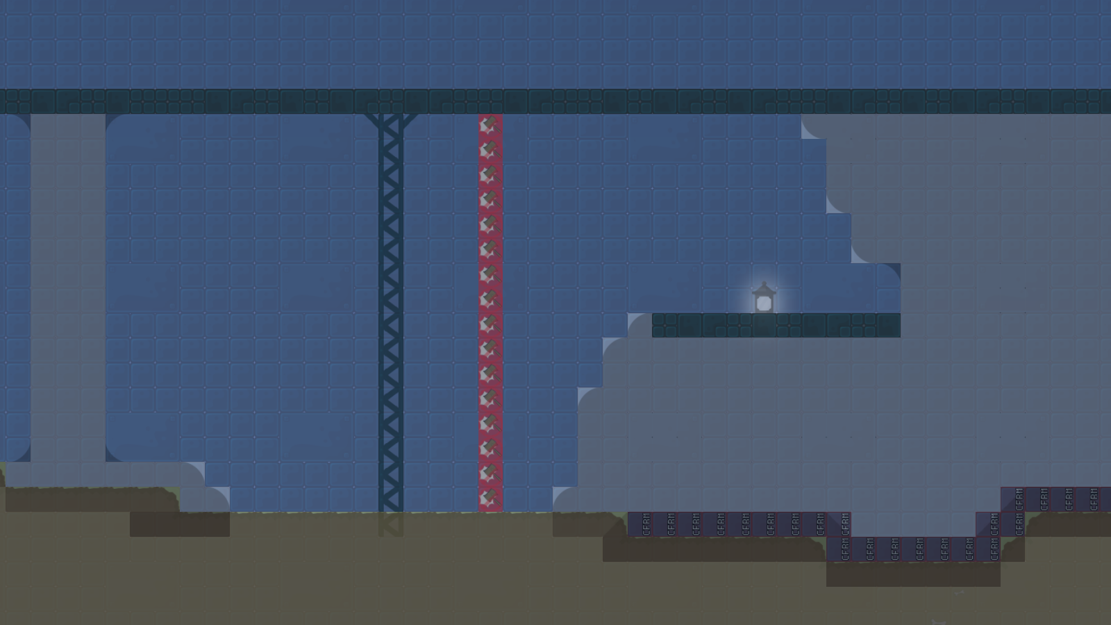 mark it or remove it. imo removing is better, then both players have to get hammer on at the deep/gores part before, its more challenging.