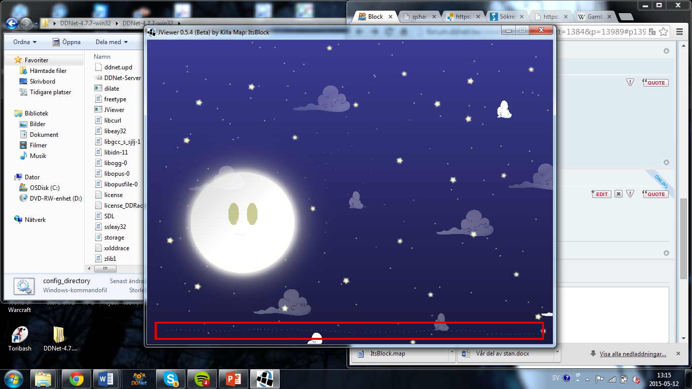 What's this random blue dot-row ?